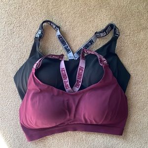 Victoria’s Secret Incredible Medium Support Sports Bras. Both Size 36D/D80.